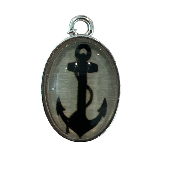 NEW Black Anchor Pendant Charm - Picture 2 of 2